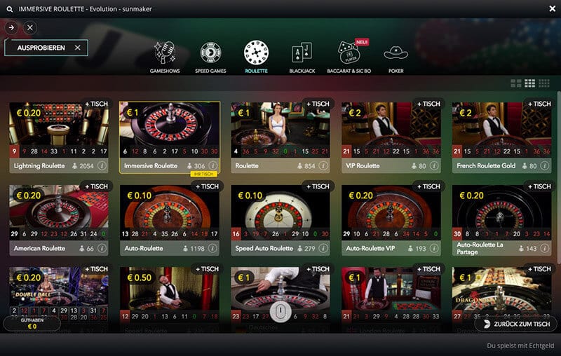 The operations of the Live Lobby at Sunmaker